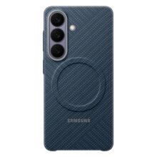 Capa MagSafe - SAMSUNG - Galaxy S26 - Efeito carbono azul roxo - Fibra de aramida antichoque - Espessura 0,8 mm