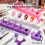 Vibrant Colored ABS Nail Display Stand Perfect For-Purple 7