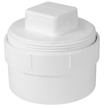 4"-PVC-Abwasserreinigungsadapter mit Kappe, DWV-Spülsystem für Außenbereich, Garten, Wohnmobil - Verbesserte Entwässerungsrohrverbindung