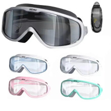 (Green) Anti Fog Swimming Goggles Adults Waterproof Large Frame Swim Diving Eyewear