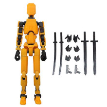 (Black Orange) T13 Action Figure, Titan 13 Action Figure, Robot Action Figure,3D Printed Action NEW