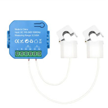 Tuya ZigBee EnergiezäHler, Bidirektional mit Stromwandler-Klemme, App-ÜBerwachung der Leistung 80 ein (2 CT)