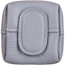 Mini Lychee Pattern Coin Purse, Top Grain Leather Portable Storage Bag with Key Buckle for Women Daily Use