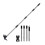 60" Unkrautstecher mit Langem Griff, Gartenwerkzeug-Set, Doppelseitiger Handrechen und Hacke 1
