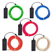 5er-Pack EL-Draht, 3 M Langer, Neonleuchtender Elektrolumineszenzdraht (Rot/Blau/Grün/Rosa/Weiß), Ideal für DIY-Projekte