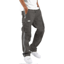 (XX-Large, 16-dark Gray) Elastic Waist Cargo For Men Relaxed Fit Tactical Hiking Casual Work Trousers Drawstring Travel -ja