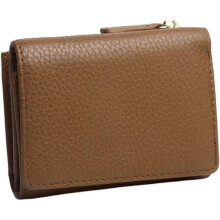Small Wallet for Women RFID Blocking Genuine Leather Card Holder Minimalist Tri-Fold Purse with Zipper Coin Pocket