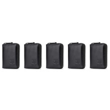 5X BULLCAPTAIN Leather Men Wallet Card Pack Zipper Card Case Holder Credit Card Bag Short Coin Purse Black