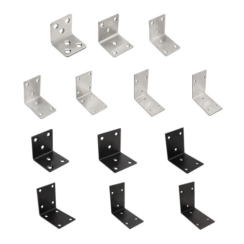 4Pcs 90 Degree Fixed Bracket for Secure Shelf and-Silver 85mm 1