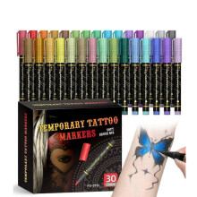 (30pcs) Body Paint Markers Easy To Remove Fast Drying Formulas Waterproof for Family Friendly