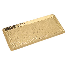 Hammered Serving Tray 25x11cm Gold