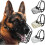 3Pcs German Shepherd Dog Muzzle Metal Basket for Medium Large Dogs, Adjustable Durable Leather Straps Secure Wire Mask for Biting Chewing Barking 1