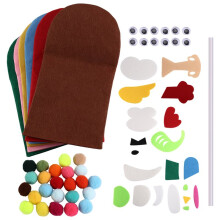 Hand Puppet Tool Kit DIY Handmade Material Package Supplies Role-Playing Toy Game, Socks Doll Kit