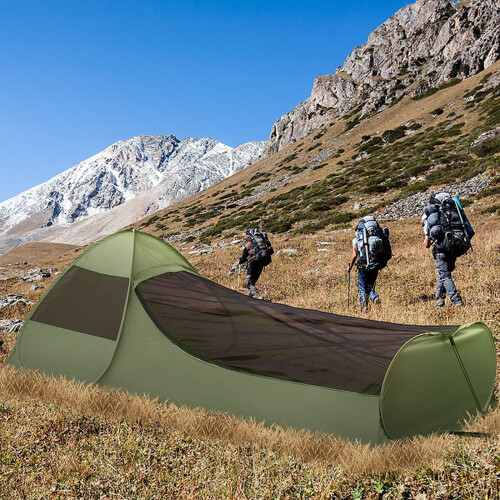 Abri de voyage imperméable et rigide comprenant un système-Vert 2