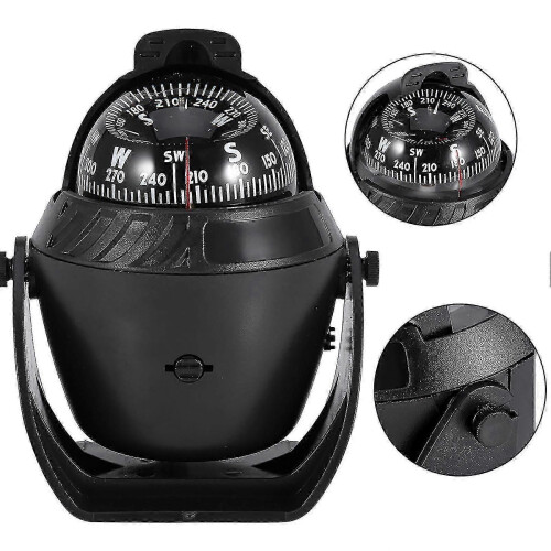 Compass High Precision Led Light Pivoting Navigation Electronic Compass for Marine Boat Car 2