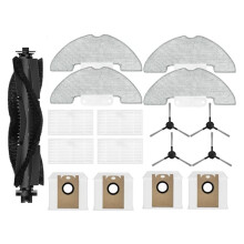 Conjunto de 17 Peças para Aspirador Robô para Airzeen Q10 Pro/para Airzeen J10/para Laresar P10: Escova Lateral Principal, Filtro, Pano de Limpeza e