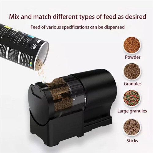 Distributore Automatico di Cibo per Acquario per Pesci/Tartarughe con Timer, Capacità 100 Ml. 1