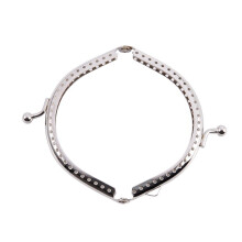 30 Metal Frames Snap Clasp Arch Pattern Coin Style Purse Silver