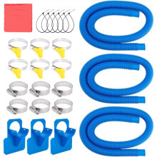 1.25 X 59 Inch Pool Hoses for Above Ground Pools,Pool Filter Pump Hoses,for Filter Pump 607,637 with Metal Clamps