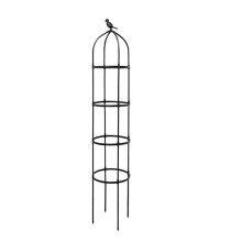 Gartenobelisk-Rankgitter für Kletterpflanzen im Freien, 1,8 M Hohe, Verstellbare Pflanzenstütze Aus Metall mit 3 Dekorativen Spitzen