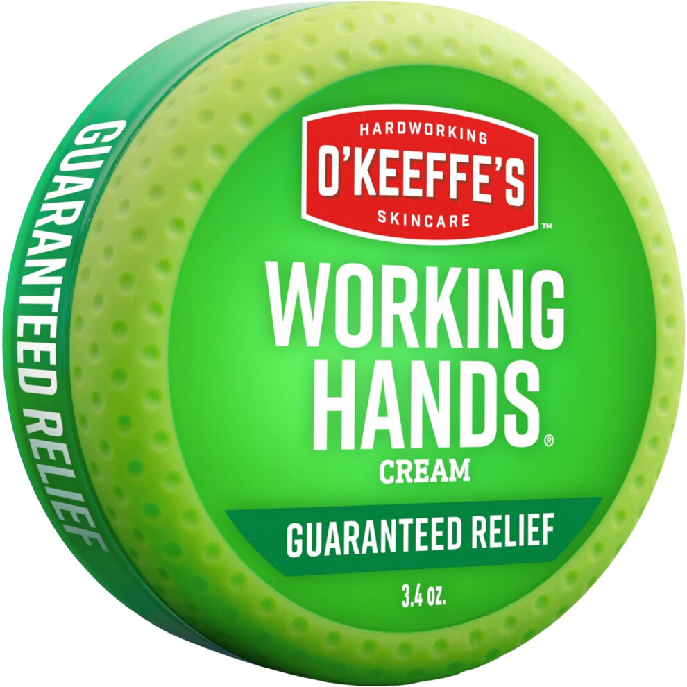 O'keeffe's Working Hands Hand Cream For Extreme Dryness - 3.4 Oz Jar (1 Pack) - Repairing Skincare For Cracked, Dry Hands