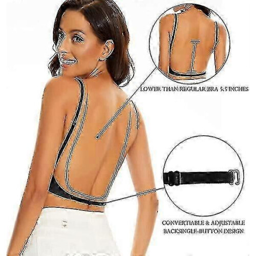 (M) Low Back Bras For Women - Seamless Wire Free Bralette Backless Bras 2
