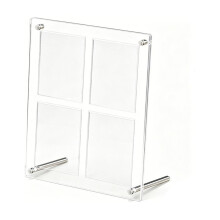 Acrylic Trading Card Display Frame, Desktop Case with Metal Screws, Clear Protector Holder for Collectible Gaming Cards