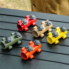 6PCS Awning Canopy Pole Fixed Tube Ground Bracket Windproof Adjustable Tent Support Pole with Ground Nails-Orange