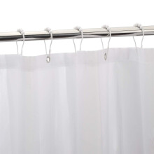 Anneaux pour Crochets de Rideau de Douche, Anneaux et Crochets pour Rideaux de Douche en Acier Inoxydable RéSistant à la Rouille - Jeu de 12-Blanc