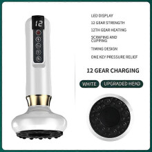 (White, 12 speed) Handheld Cellulite Massager, Body Sculpting Machine, Rechargeable & Cordless
