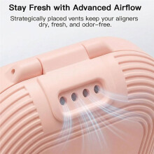 Retainer Case with Vent Holes, Aligner Case for , Portable Aligner Kit, Removable Silicone Liner