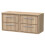 Balterley Longnor 4 Drawer Wall Hung Vanity Unit with Worktop, Light Oak, 1200mm 1