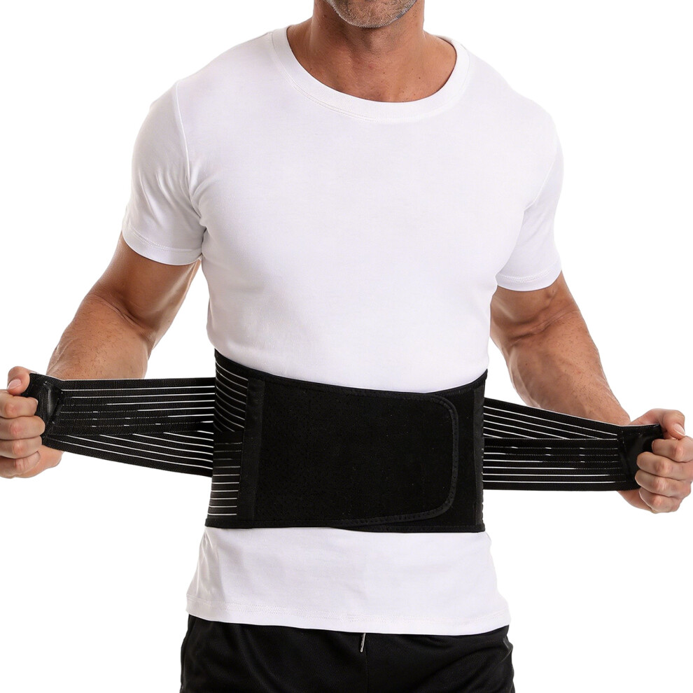Ergonomic Lower Back Brace Lumbar Support Belt With Steel-L 7704001218534