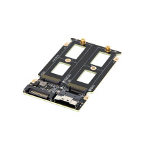 SFF-8654 8i Naar 2 M.2 2280 NVMe-Adapterkaart voor Moederbord, Externe Grafische Kaart (GPU), 2,5 Inch Harde Schijf, Koelblok, 8654-Kabel A