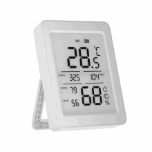 SNZB-02DR2 Temperature Humidity Sensor with LCD Screen and Stand Real- Remote Monitoring Need Zigbee Hub