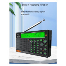 HANRONGDA Rádio FM HRD-757+W3 com , Tela IPS, Entrada Auxiliar e Função de Receptor de Emergência.B