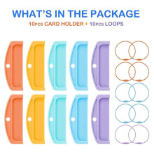 10 Soportes para Tarjetas con Anillos, Estuche de Almacenamiento de Tarjetas para Tarjetas Yoto  y Tarjetas de Jugador Yoto, Accesorios para