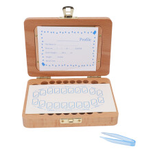 Scatola per Denti, Scatola per Denti per Bambini, Denti per Latte, Kit Organizzatore, Collezione di Denti con Cornice per Foto, Memoria, Souvenir.