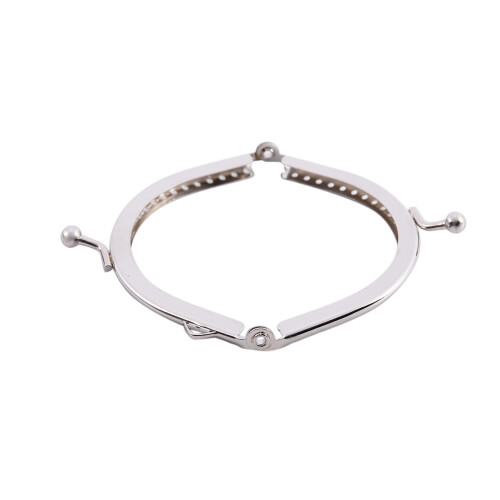 15 Metal Frames Snap Clasp Arch Pattern Coin Style Purse Silver 2
