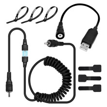 USB Port Magnetic Power Cord, Snowmobile Helmet Heated Shield Cord 12v for Heated Most Electric Shields, Helmet, Visor