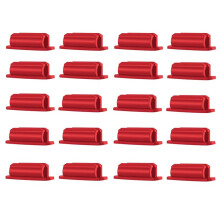 Set Portapenne da 20 Portapenne Adesivi nel Silicone per Scrivania e Altre Superfici Rosso