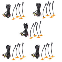 5X Plug & Car LED Front Grille Smoked Amber Light Daytime Running Lights Lamp for Universal Pickup Truck Sedan