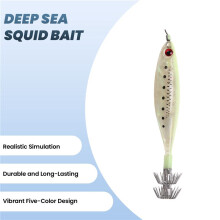 Five-Color Deep-Sea Squid Bait Bait Suitable for All Waters Octopus Squid Hook Simulation Bait