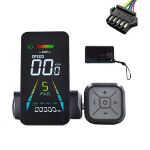 E-Bike Nfc Lcd-Scherm Kleuren Geanimeerde Meter Uart 24V/36V/48V/60V Snelheidsmeter Elektrische Scooter Nfc Lcd-Meter Sm5Pin