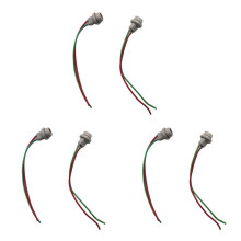 6X T10 Socket W5W Adapter Zacht Rubber Licht Lamphouder Auto Accessoires -Vrouw Draad Connector met Kabel