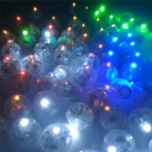 50Pcs Runde LED Ballon RGB Lichter Valentinstag Flash Lampen Fuer Laterne Weihnachten Halloween Hochzeit Dekoration Multicolor