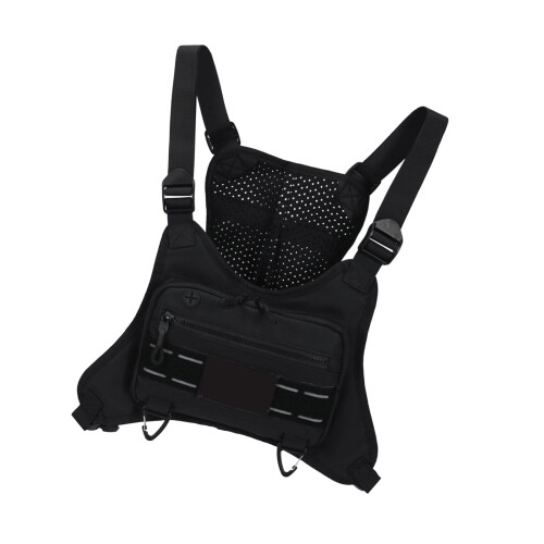 Sac de poitrine de course Oxford imperméable avec-Couleur noire