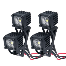 Focos de Faros Modificados Luces Superiores del AutomóVil Luces de Parachoques para AXIAL SCX10 TRX4 TRX6 1/10 RC Crawler Car,C Negro