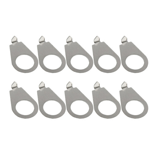 Pack of 10 Guitar Knob Pointers Metal Texture Suitable-Silver
