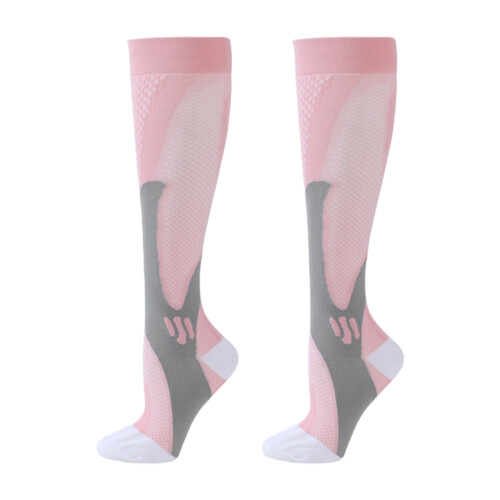 Chaussettes de football à Compression élastique,-Rose XXL